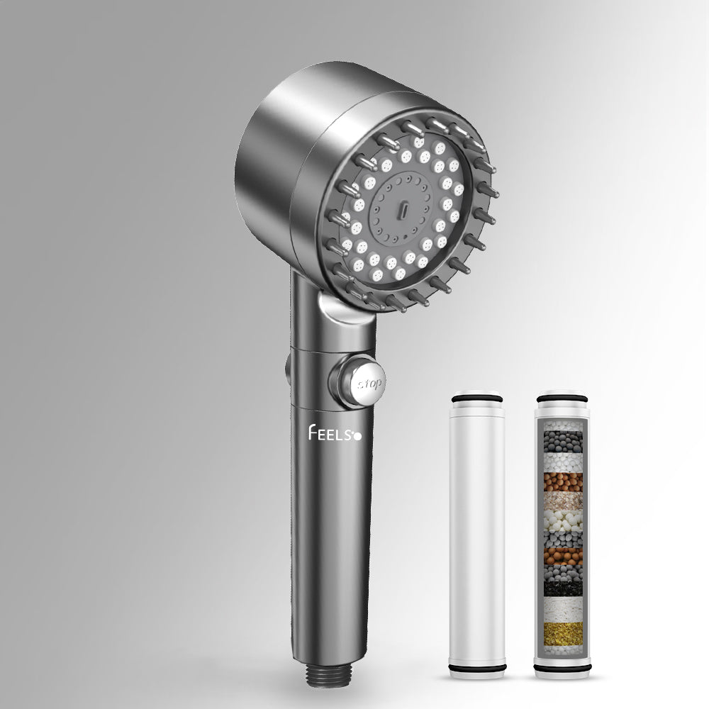New Upgrade FEELSO DY5 Massage Handheld Filter Showerhead